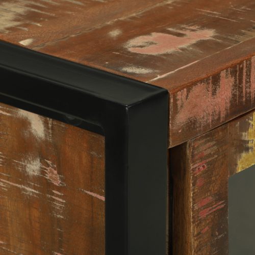  Fürdőszoba Fali Szekrény Többszínű 40x30x60 cm Tömör Fa Újrahasznosított