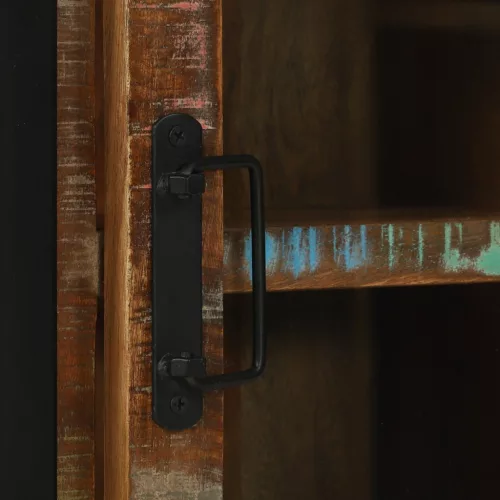  Fürdőszoba Fali Szekrény Többszínű 40x30x60 cm Tömör Fa Újrahasznosított