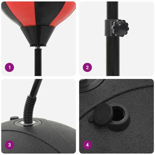  bokszlabdaszett kesztyűvel pumpával Állítható magasság 81-122cm