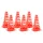  6 db egymásra rakható narancs foci jelölő kúp 13 x 13 x 22,5 cm