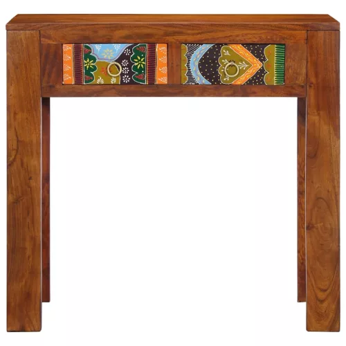  konzolasztal 80x35x75 cm tömör fa akácfa