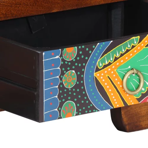  tömör akácfa többszínű TV-szekrény 110x30x40