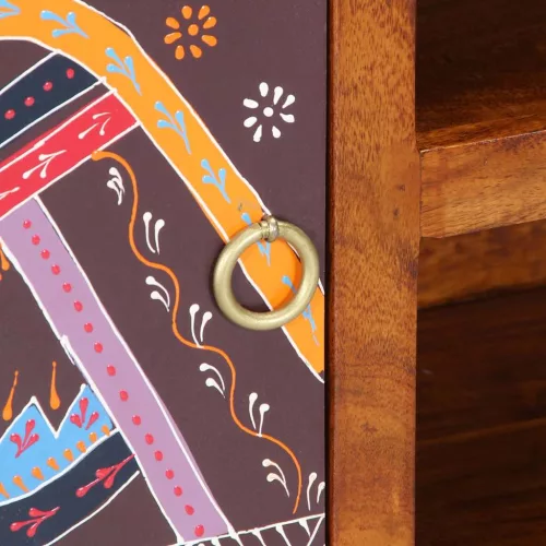  tömör akácfa többszínű TV-szekrény 90x30x45