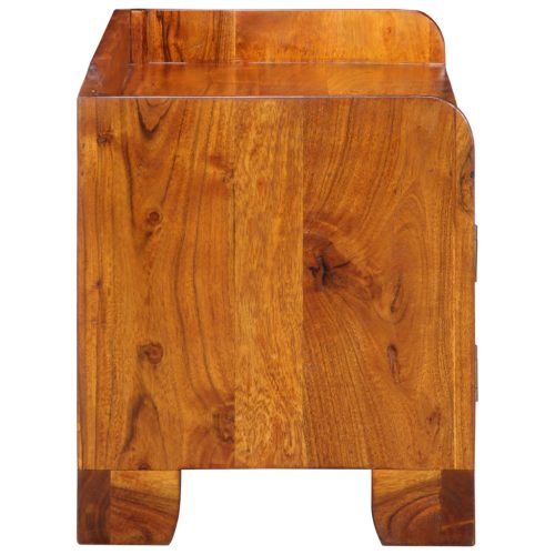  Cipőpad 90x35x40 cm Tömör Akácia