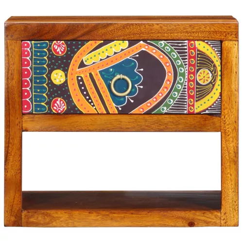  Éjjeli szekrények 2 db 40x35x35 cm Tömör akác