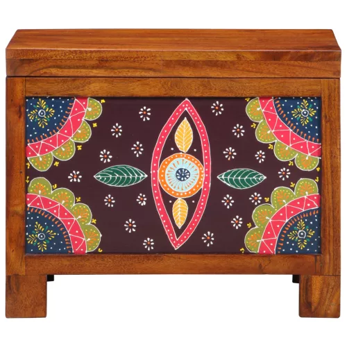  Tároló Doboz Mézbarna 50x30x40 cm Tömör Akác