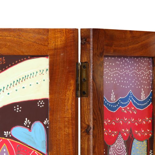  3 paneles szobafelosztó Mézbarna 35x1.5x160 cm Tömör akácfa