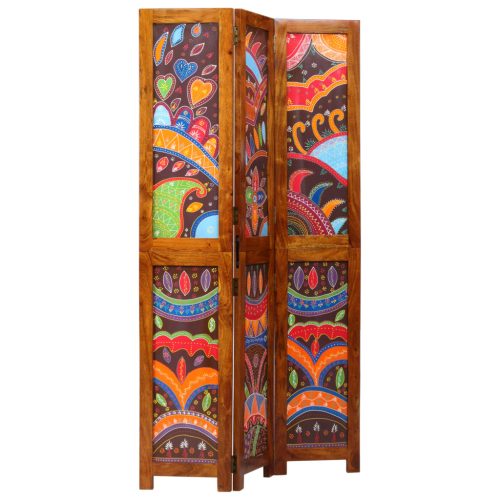  Szobaelválasztó 3 Panelem Mézbarna 35x1.5x160 cm Szilárd Fa Akácból