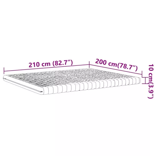  fehér 7 zónás 20 ILD keménységű habmatrac 200 x 210 cm