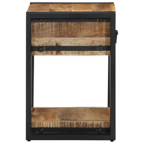  tömör nyers mangófa éjjeliszekrény 40x35x50 cm