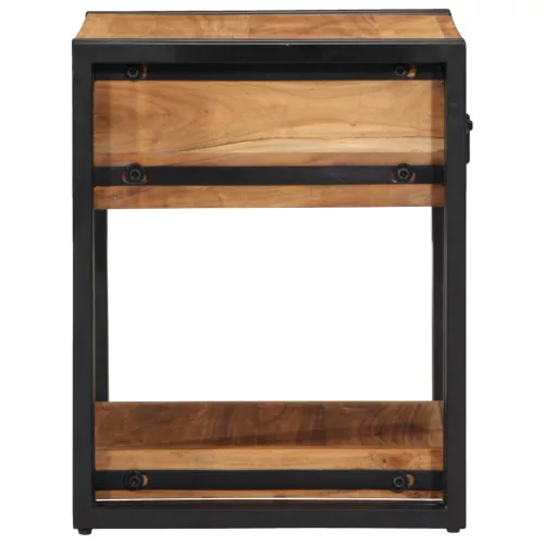  Éjjeli asztalok 2 db 40x40x50 cm Tömör akácfából