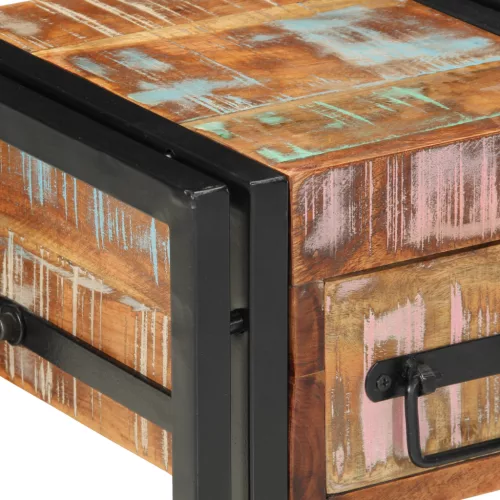  Éjjeli asztal 40x40x40 cm Tömör újrahasznosított fából