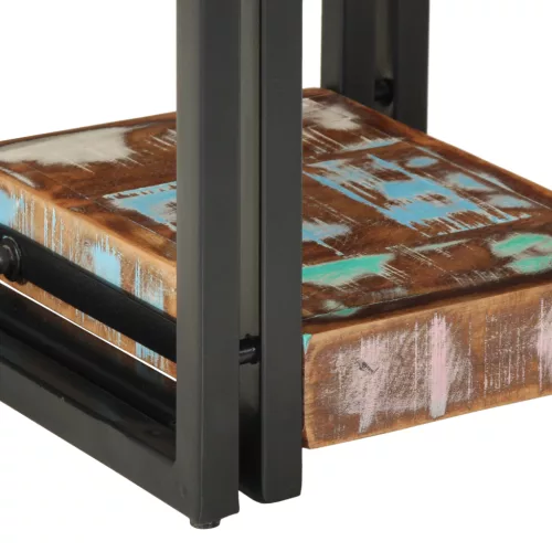  Éjjeli asztal 40x40x40 cm Tömör újrahasznosított fából