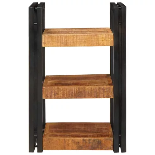  Éjjeli asztal Barna és fekete 38 x 33 x 58 cm Tömör Mangófát