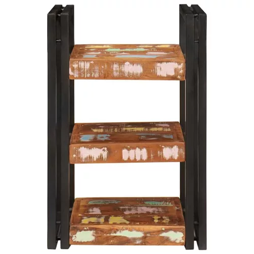  Éjjeli asztal Barna és fekete Újrahasznosított Masszív Fa