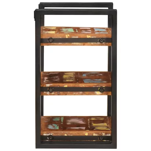  Éjjeli asztal Barna és fekete Újrahasznosított Masszív Fa