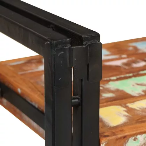  Éjjeli asztal 2 pcs Barna és fekete Újrahasznosított Masszív Fa