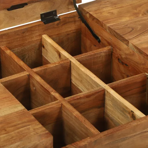  Pipereasztal 90x50x75 cm Tömör Fa Akác