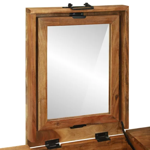  Pipereasztal 90x50x75 cm Tömör Fa Akác