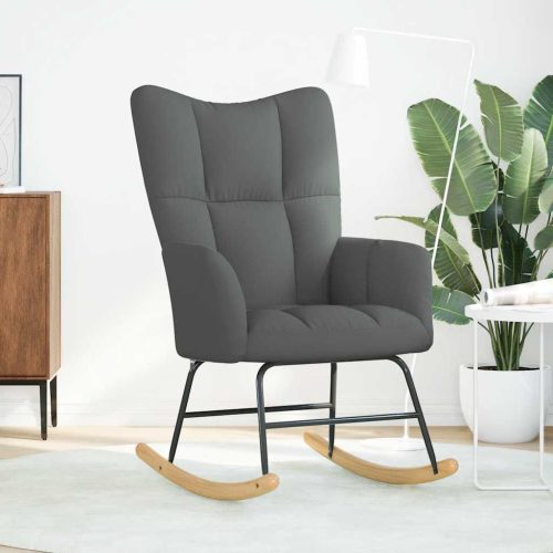  sötétszürke szövet hintaszék