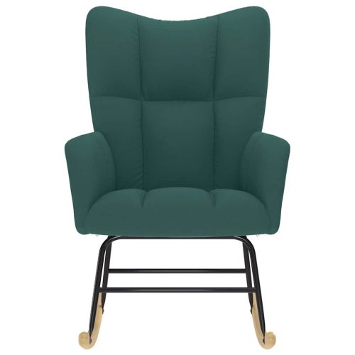  sötétzöld szövet hintaszék