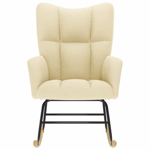  krémszínű szövet hintaszék