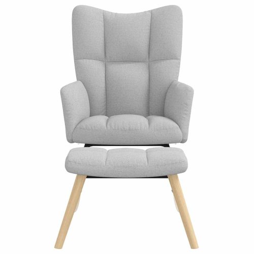  felhőszürke szövet hintaszék zsámollyal