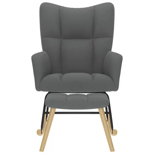  sötétszürke szövet hintaszék lábtartóval