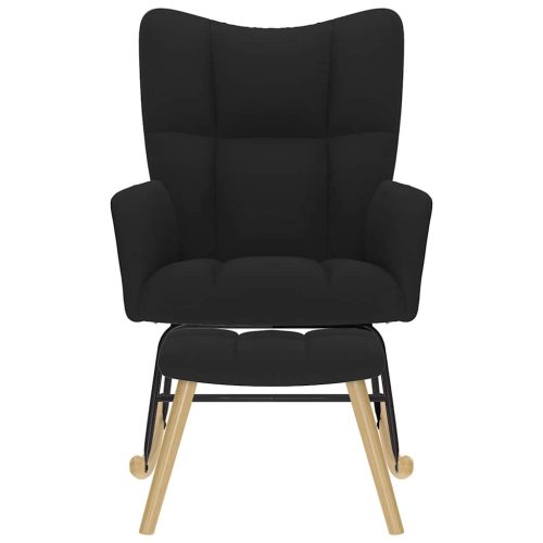  fekete szövet hintaszék lábtartóval