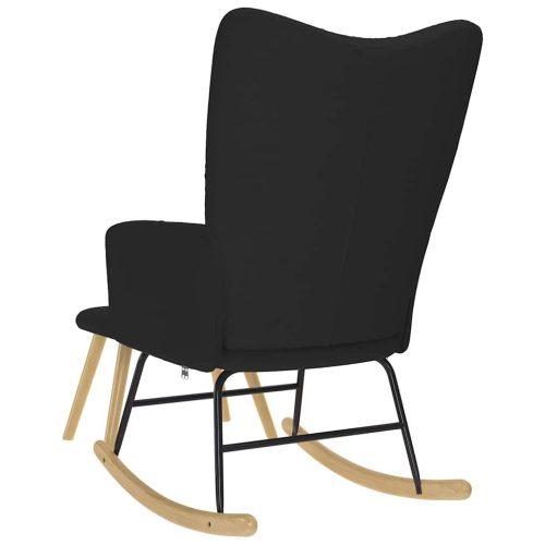  fekete szövet hintaszék lábtartóval