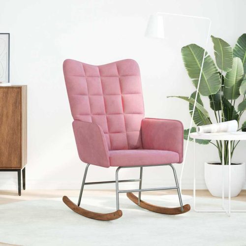  rózsaszín bársony hintaszék