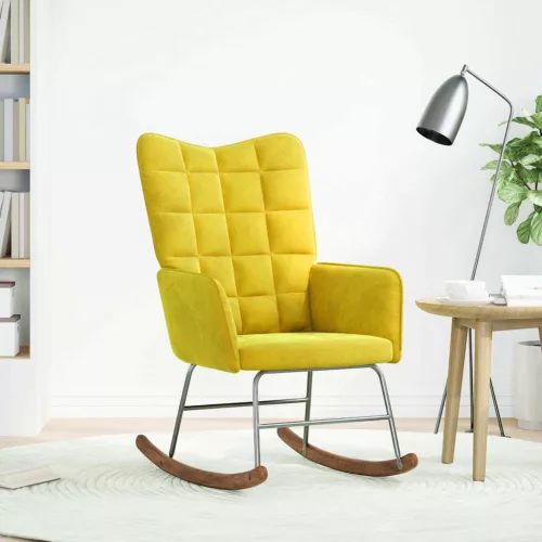  sárga bársony hintaszék