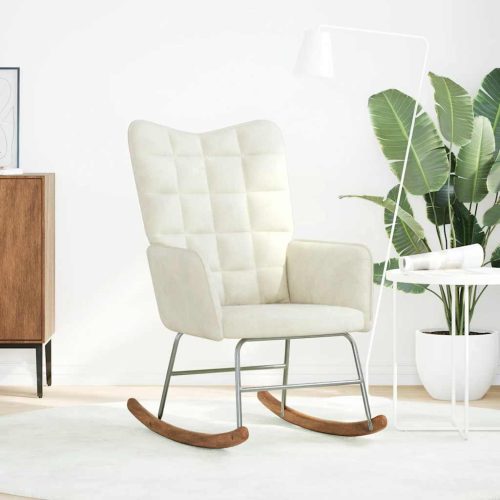  krémszínű bársony hintaszék