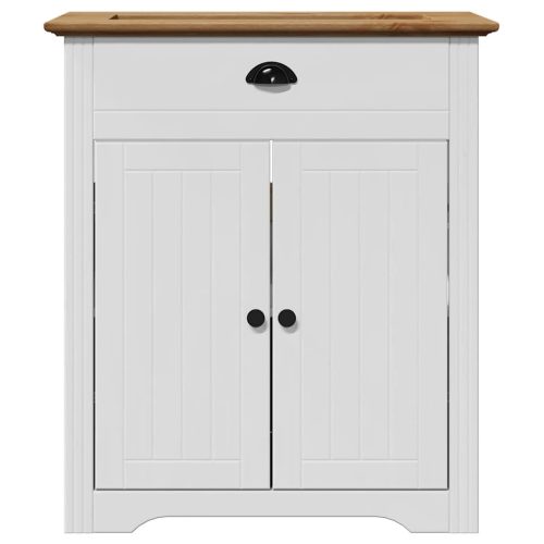  mosdószekrény BODO" Fehér és barna 70x35x80 cm színben"