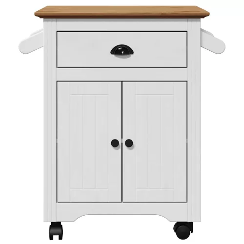  konyhakocsi BODO" Fehér és barna 72x45x80 cm-es méretben"