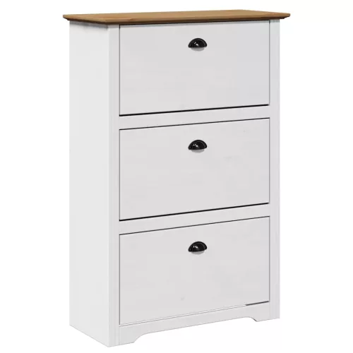  cipőállvány BODO" Fehér és barna 80x35x118 cm"