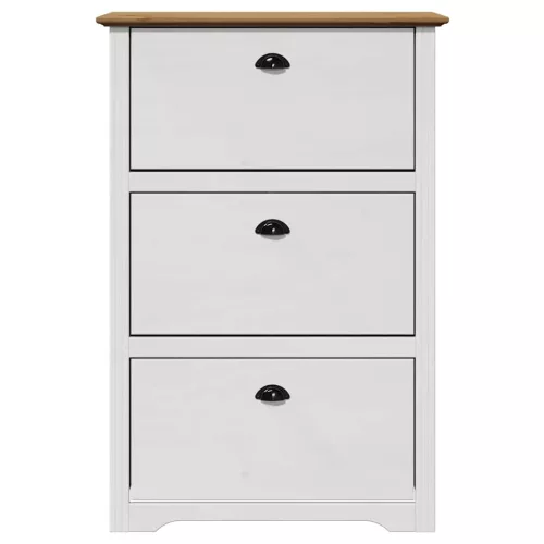  cipőállvány BODO" Fehér és barna 80x35x118 cm"