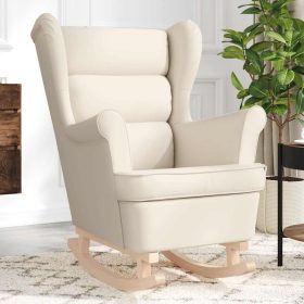  fehér vászonszövet hintaszék 74 x 90 x 102 cm