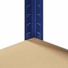  5 szintes kék acél és szerelt fa sarokpolc