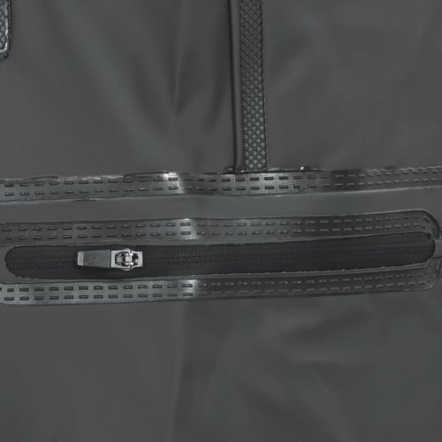  sötétzöld mellkasig érő gázlóruha csizmával és övvel 40-es