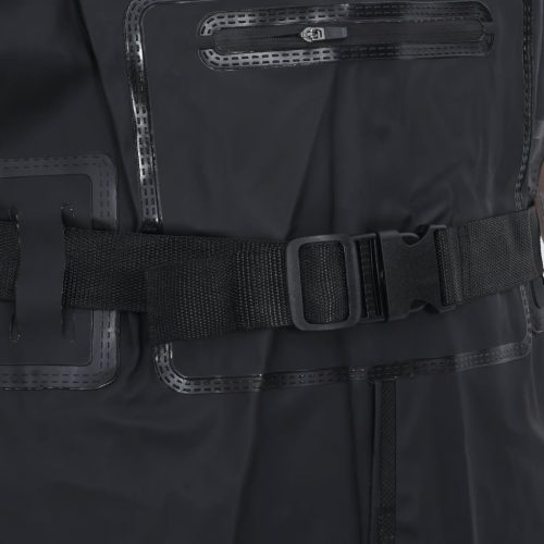  fekete mellkasig érő gázlóruha csizmával és övvel 41-es