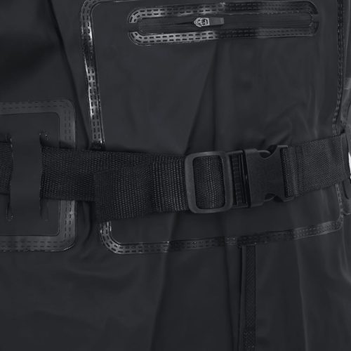  fekete mellkasig érő gázlóruha csizmával és övvel 43-as