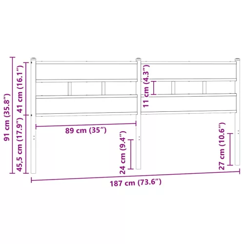  sonoma tölgy színű szerelt fa és vas csere fejtámla 180 cm