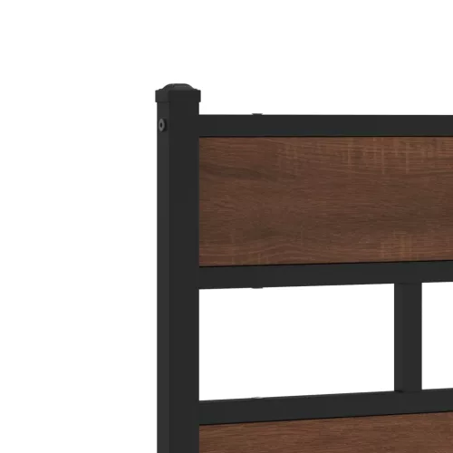  barna tölgy színű acél és szerelt fa csere fejtámla 135 cm