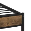 füstös tölgy színű fém ágykeret matrac nélkül 160 x 200 cm