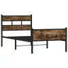  füstös tölgy színű szerelt fa ágykeret matrac nélkül 75x190 cm