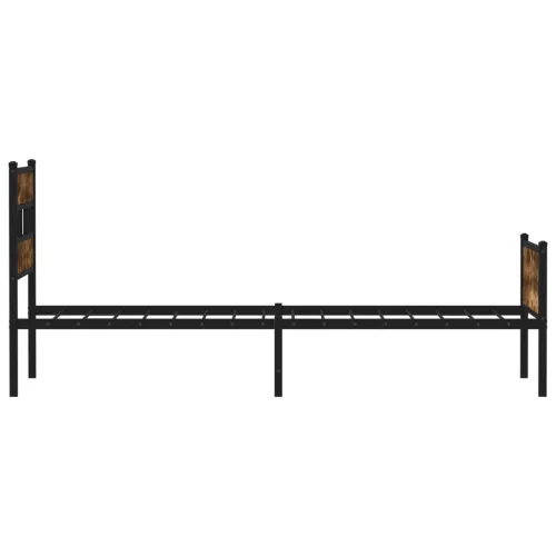  füstös tölgy színű szerelt fa ágykeret matrac nélkül 75x190 cm