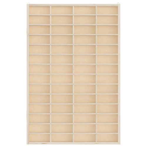  fa gyűjtő vitrin 56 rekesszel 40x4,5x60 cm