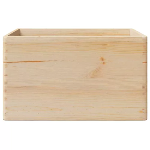  Fa doboz fogantyúkkal 40x30x23 cm tömör fa fenyő