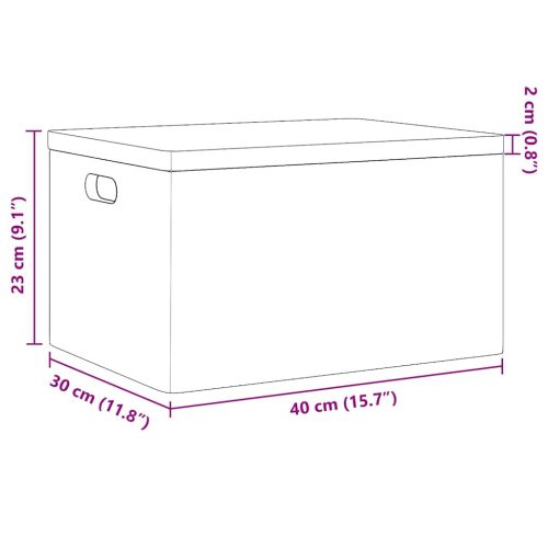  fából készült doboz fedéllel és fogantyúkkal fekete